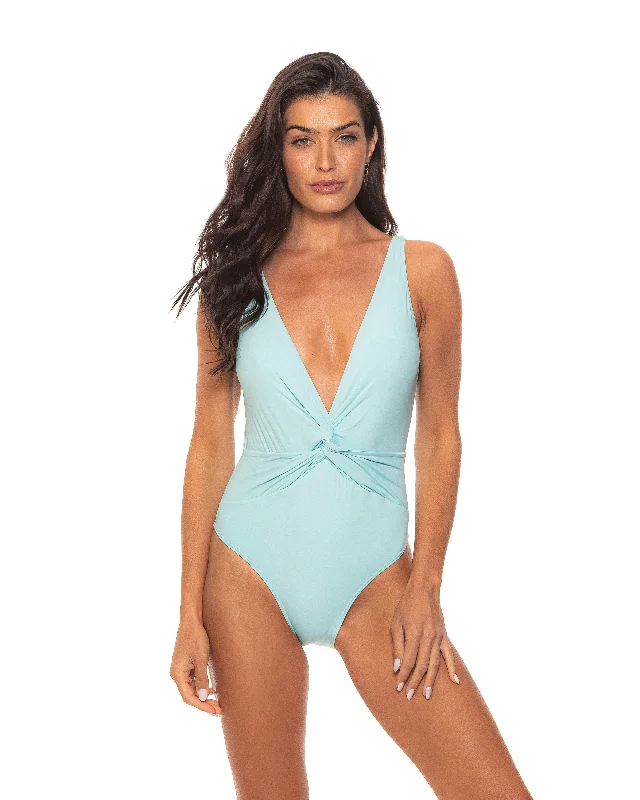 Celeste Plunge One Piece Swimsuit Moderate & Brazilian Cuts